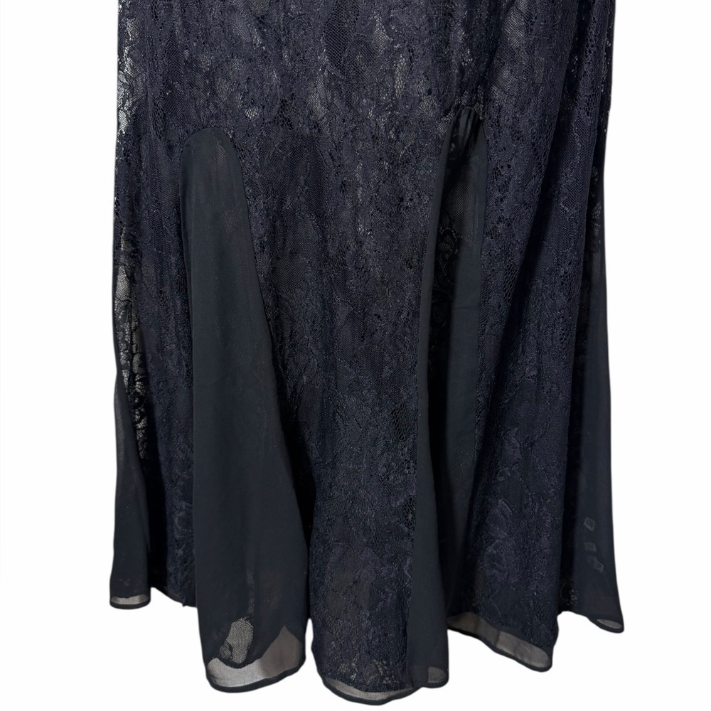 By Anthropologie Black Sheer Lace Midi Women’s Dress Size Medium New With Tags - Picture 11 of 15